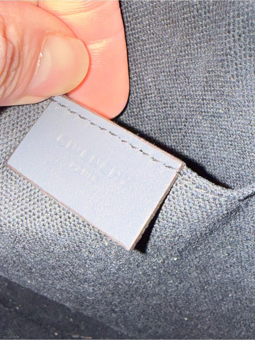 Givenchy Gray Croc-Embossed Leather Zip Pouch